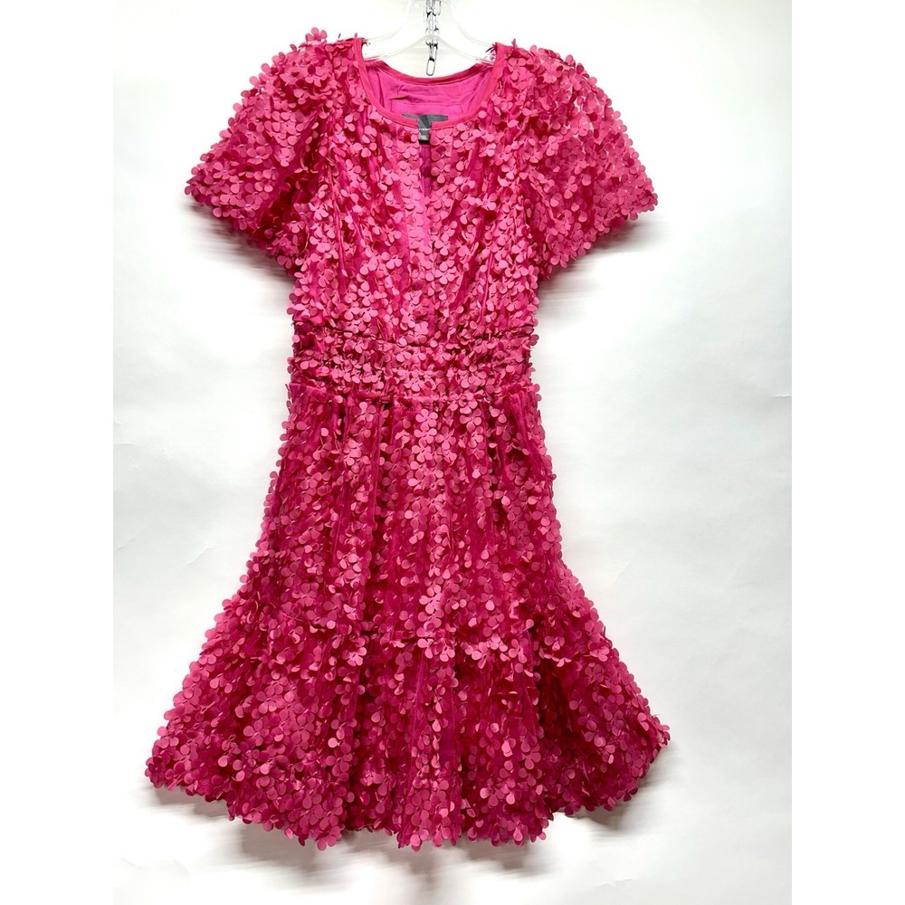 NWT by Anthropologie The Somerset Mini in Pink Floral Appliqué Edition Dress XS